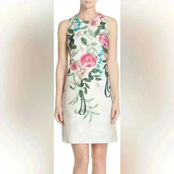 ELIZA J FLORAL MINI SHIFT DRESS SPRING EASTER SUMMER Women’s size 10 - Picture 11 of 11